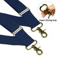 thumbnail image 2 of Buyless Fashion Trucker Suspenders for Men - 48" Elastic Adjustable Straps 1 1/4" - X Back Utility Braces - 5150-Navy, 2 of 7