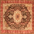 thumbnail image 1 of Ahgly Company Indoor Square Medallion Orange Traditional Area Rugs, 7' Square, 1 of 1