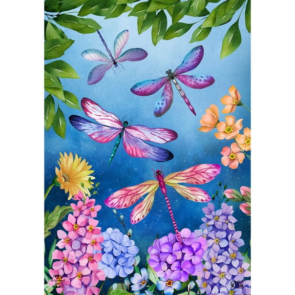 Briarwood Lane Summer House Flag 40x28 For Outdoor Dragonflies For Summer House Flag