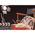 thumbnail image 4 of ABPHOTO Polyester Black Background Projector Chair Popcorn Cola Retro Cinema Scene Studio Photography Background 7x5ft, 4 of 5