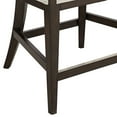 thumbnail image 5 of 55 Downing Street Jasper Truffle Wood Bar Stool Brown 25" High Modern Oatmeal Fabric Cushion with Backrest Footrest for Kitchen Counter Height Island, 5 of 9