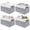 White/Grey-Rectangle (4 Pack 15''Lx13''Wx13''H), variant on 6 Pack Fabric Storage Baskets For Organizing Collapsible Bins With Handles Home Organization And (white/grey 15''lx10.2''wx9''h)