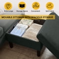 thumbnail image 3 of Pingliang Home Living Room Furniture Set,Sectional Sofa with Storage Ottoman and Accent Chair,Modern 3 Seat Couch L Shaped Sofa with Storage Pockets,Modern 4 Seater Set for Living Room Apartment APT, 3 of 7