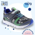 thumbnail image 3 of Zapatos TSUKIHOSHI VELOCITY Kids con cierre de correa gris/camuflaje 10.5, 3 of 6