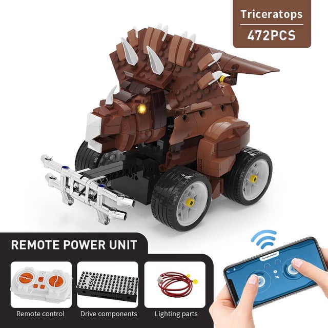 Bloques de construcción para niños, juguete de ladrillos para armar tanque de doble cara con Control remoto por aplicación técnica, ideal para regalo, código 2023