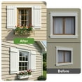 thumbnail image 6 of Barara King Shutters for Windows with Premium Board and Batten, Modern Shutters with Two Horizontal Rails and Easy Mount for Farmhouse, Home Office, Living Room, Bedroom, White(14"*47"), 6 of 8
