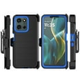 thumbnail image 5 of For Motorola Moto G 5G 2025 Case with Built-in Screen Protector and Belt-Clip Holster, Tekcoo Military Grade Shockproof Rugged Full Protective Phone Case Kickstand Cover for Moto G 5G 2025 - Blue, 5 of 10