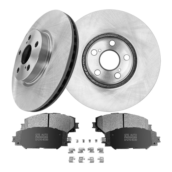 Set of 6 Front 275mm Brake Disc Rotors-Ceramic Brake Pad Kit For 2009-2013 Toyota Corolla