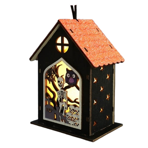 Halloween Cottage Hanging Decoration Light Up Mini for Party Indoor Outdoor Halloween Events