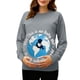 thumbnail image 2 of RKSTN Women's Maternity Crewneck Sweatshirts Plus Size Pregnancy Graphic Print Long Sleeve T Shirts Pullover Hoodless Sweatshirts Tops Womens Casual Oversized Round Neck Comfy Funny Printed Shirts, 2 of 7