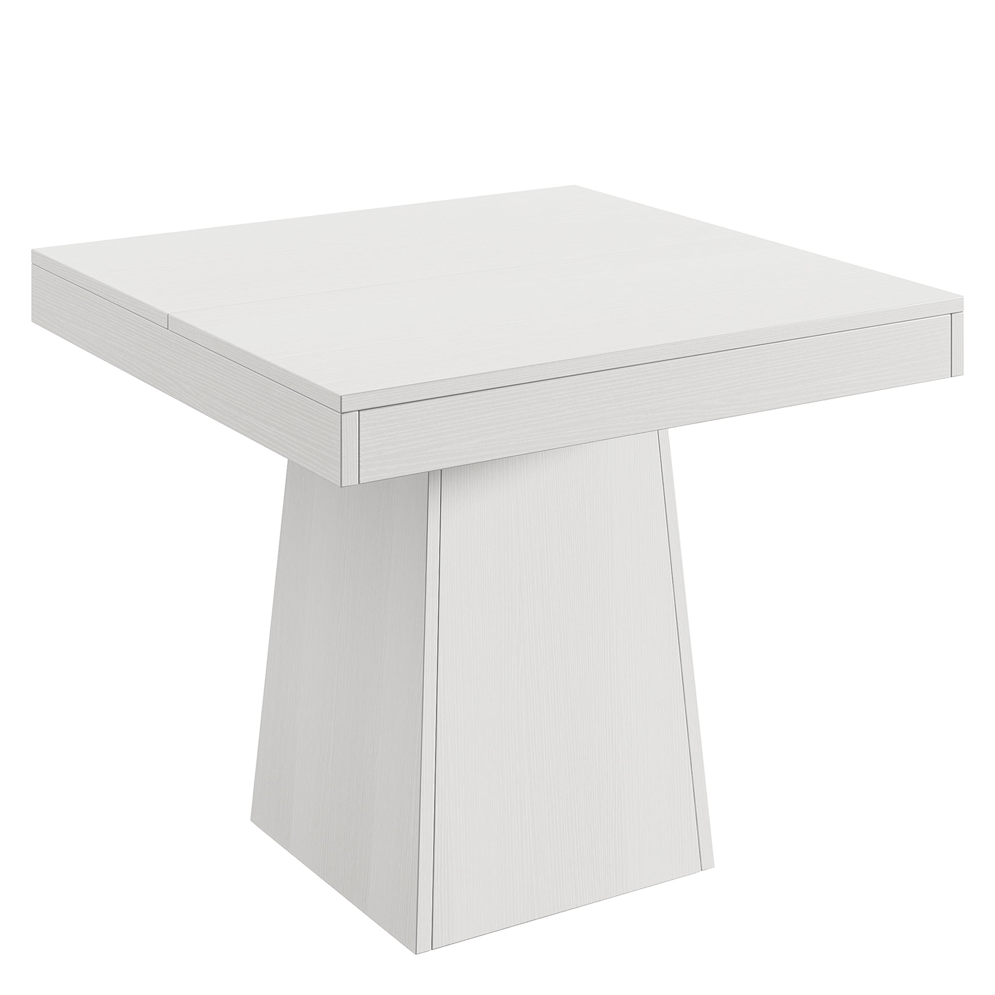 MAYEERTY 31.5 Inch Square Dining Table, Small Farmhouse Industrial Kitchen Dinner Table with Thick Tabletop and Pedestal Base for 4 People