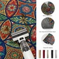 thumbnail image 5 of Area Rugs 5'x7', Vintage Boho Carpet Runner Indoor Outdoor Rugs Home Decor Aesthetic, Ethnic Floral Geometric Green Blue Red Non Slip Mats Washable Accent Rug for Living Room Bedroom, 5 of 8