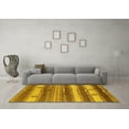 thumbnail image 3 of Ahgly Company Machine Washable Indoor Rectangle Oriental Yellow Industrial Area Rugs, 8' x 10', 3 of 4