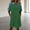 Green, variant on Midi Casual Dresses for Women Short Sleeve Summer Colorblock T-Shirt Dress Loose Fit Collared with Pockets Dresses