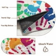 thumbnail image 6 of Round Rugs 3Ft, Colorful Handprints Round Area Rug Washable Indoor Throw Carpet, Rainbow Abstract Hand Foot Prints Small Non Slip Circle Rug for Bedroom Living Room Home Decor Aesthetic, 6 of 8