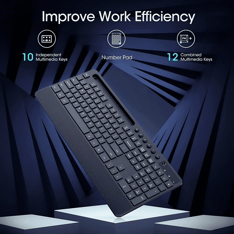 VicTsing Wireless Keyboard & Mouse Combo, 104-Key photo 6