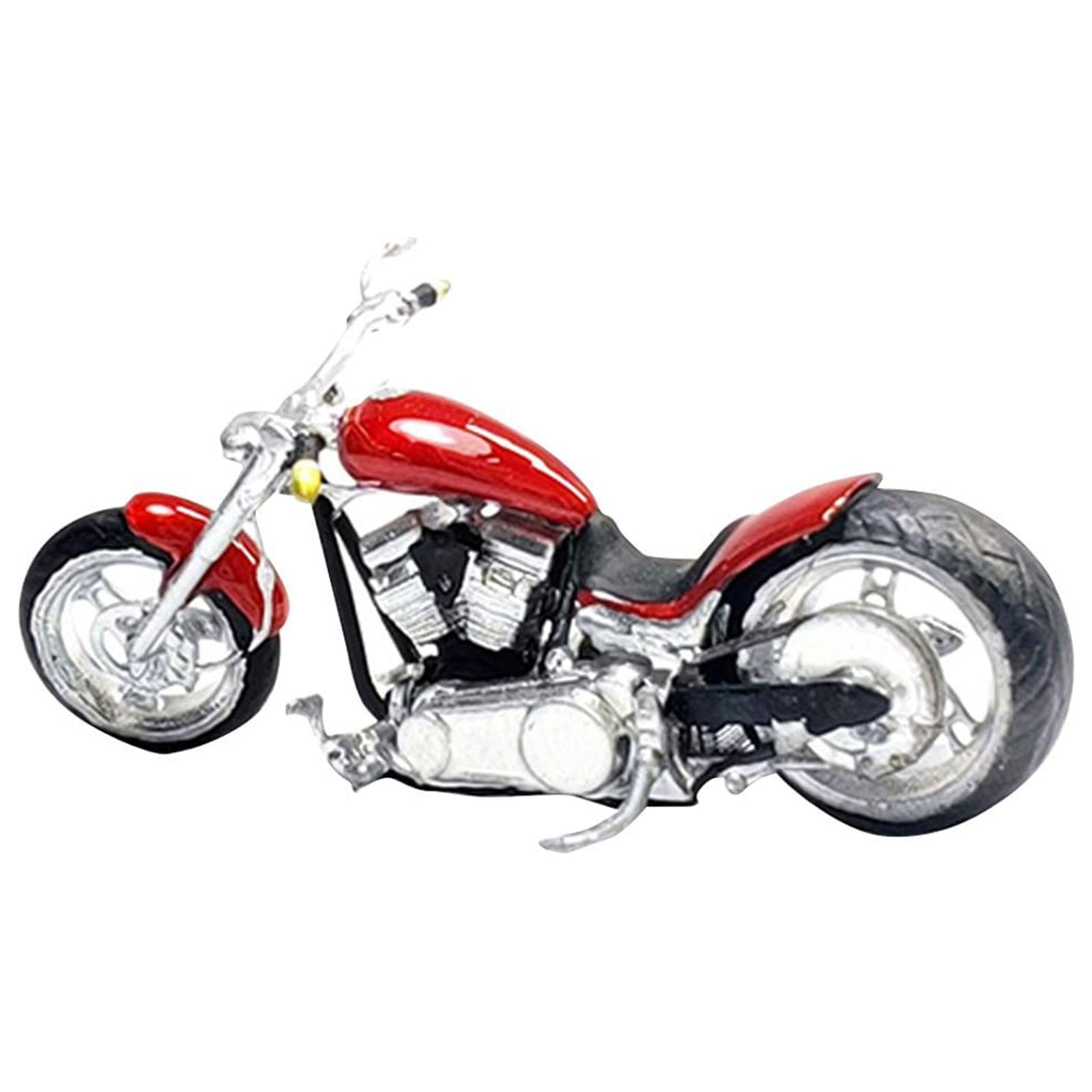 Zxpjkyu 1/64 Miniature Motocycle Figurines Diorama Figurines for Railroad Scene Building Red