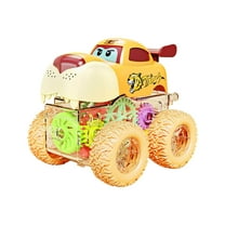KOYPTL Monster Truck Toy for Boys Aged 3 4 5 6 7 Years Old, Tiger Toys Cars Gears Rotating Stunt Car Dinosaur Vehicles Toys with Lights,Birthday Christmas Gifts for Kids
