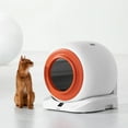 thumbnail image 2 of Glavbiku Smart Self-Cleaning Cat Litter Box with App Control,65L Capacity with Mat,Deodorizing,White, 2 of 16