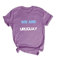 thumbnail image 4 of Sexlip Women's Blouse Round Neck Short Sleeve Comfortable Wear Everyday Versatile Wear Easy Care Fabric Fashion Forward Purple XXL, 4 of 5