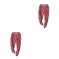 thumbnail image 1 of kurtrusly Stylish Pants For Women Stay Warm And Comfortable In Winter Versatile Practical Warm Casual Trousers Winered M 2Set, 1 of 6