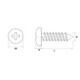 thumbnail image 2 of M5*30 Stainless Steel Cross Pan Head-Bolt Strike, 2 of 8