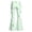 P10-Light Green, variant on Ulitacool Teen Pants For Girl 11-12 Years Elastic Waist Stylish Flutter Flat Fit With Flared Trousers Leg Back To School Trousers Wear White