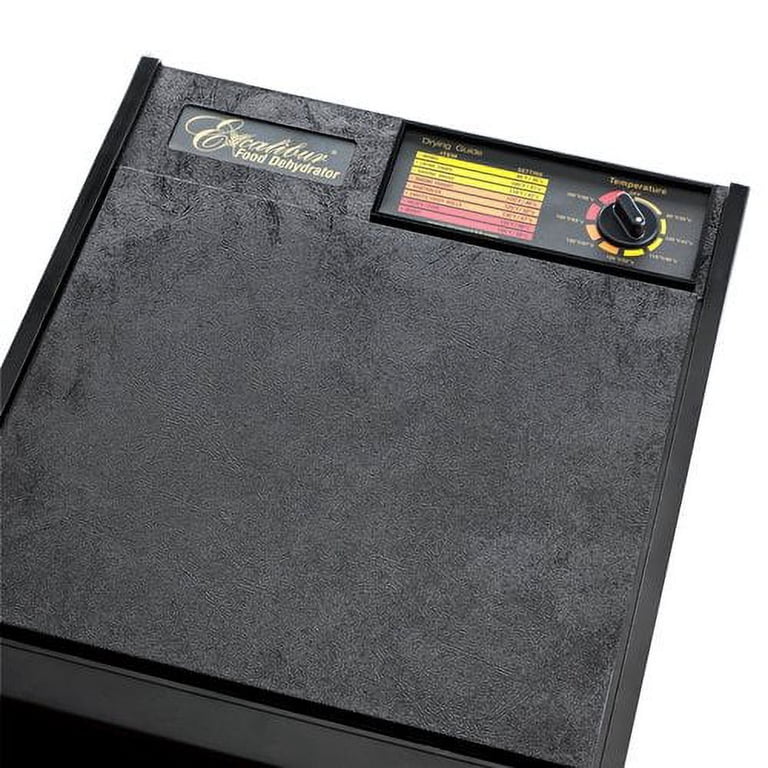 Excalibur 9-Tray Deluxe Dehydrator, Black, Includes 15 sq ft Space