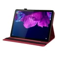 thumbnail image 3 of Allytech Lenovo Tab P11 Case 11-inch TB-J606F/ TB-J606X, PU Leather Slim Butterfly Embossed Kickstand Shockproof Shock Absorption Anti-scratch Case Cover for Lenovo Tab P11 11", Red, 3 of 6