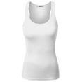 thumbnail image 2 of Doublju Women's Assorted Ribbed Scoop Neck Racerback Tank Top (3 Pack), 2 of 2