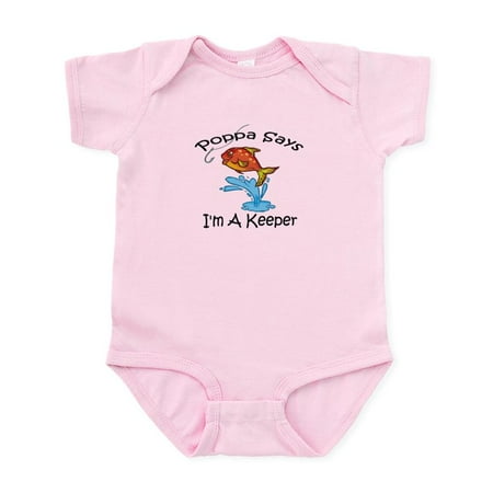 

CafePress - I m A Keeper Poppa Infant Bodysuit - Baby Light Bodysuit Size Newborn - 24 Months