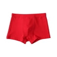 thumbnail image 2 of LJEFF Boys Cotton Boxer Briefs, Solid Color Elasticity Comfort Breathability Kids Underwear Boys Red Size 1-3, 2 of 6