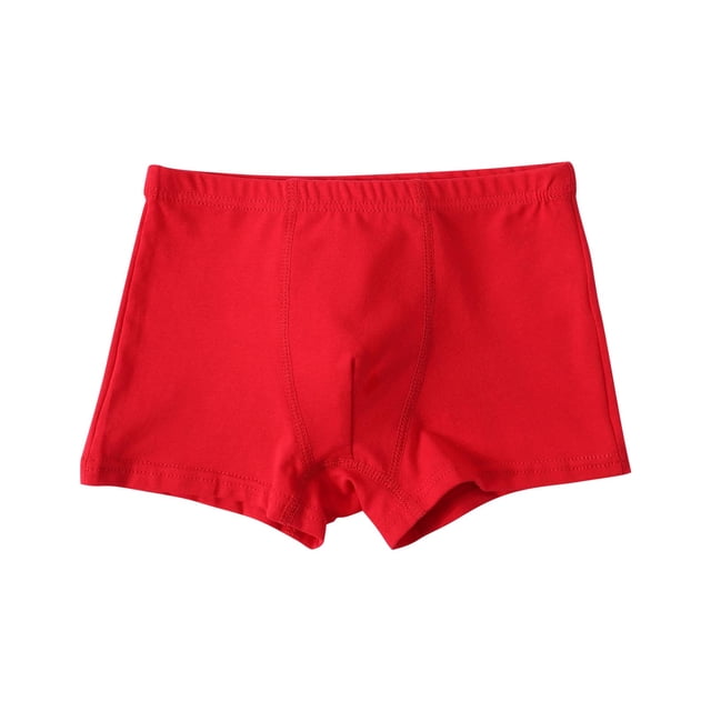 Pantalones Cortos Cómodos para Niños Ropa Interior Transpirable de Cuatro Esquinas de Color Sólido para Niños