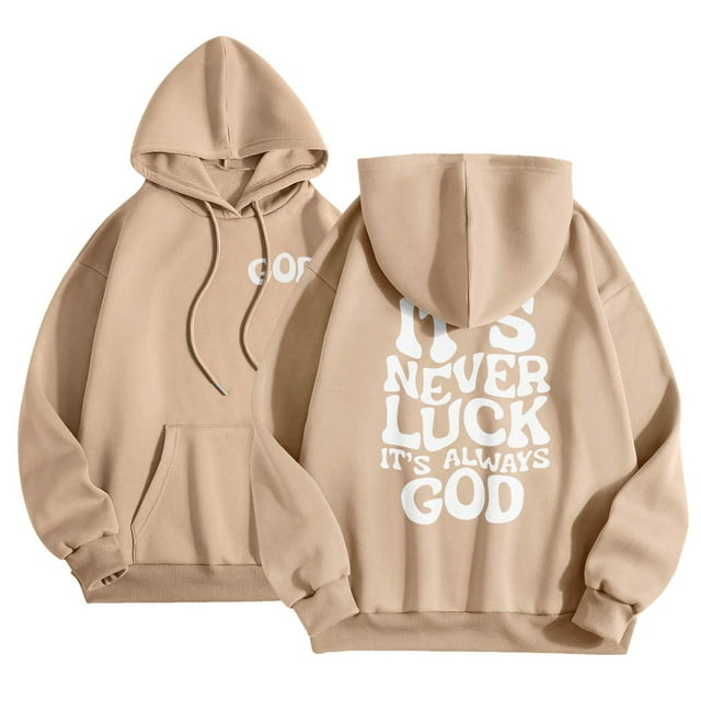 HNMKIU Graphic Hoodies Autumn Winter Hoodie Neck Solid Color Printed Long Sleeve Pullover Sweatshirt