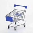 thumbnail image 2 of Mini Chariots de Courses Jouet Chariot de Courses Rangement Jouets Taille G Bleu Foncé, 2 of 8