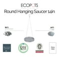 thumbnail image 2 of Ecopots Modern Recycled Plastic Hanging Flower Pot Planter Saucer, Blue Grey, 14", 2 of 4