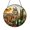 Acrylic 3.5 Inch, variant on Desert Wolf Stained Glass Suncatcher Window Hanging Decor, Round Wolf and Cactus Sunset Glass Art Panel, Decorative Wildlife Scene Window Ornament for Home Living Room