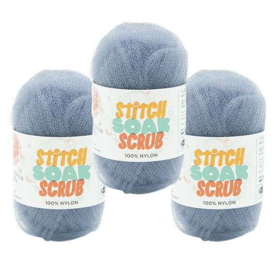Lion Brand Yarn Stitch Soak Scrub Eventide Medium Nylon Yarn 3 Pack