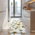 thumbnail image 4 of White Sunflower Butterfly Sun Pattern Kitchen Rug Mat,Kitchen Runner Rugs Non Skid Washable,Decorative Kitchen Floor Mats for Kitchen,Sink,Laundry,17"x47.2", 4 of 7