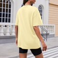 thumbnail image 4 of TSADFHJI Hauts pour Femmes Manches 3/4 pour Femmes Âgées Mode Décontractée Imprimée Col Rond Manches Courtes T-Shirt m Beige, 4 of 5