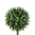 thumbnail image 2 of 55.5" Potted Two-Tone Artificial Boxwood Double Ball Topiary Tree, 2 of 4