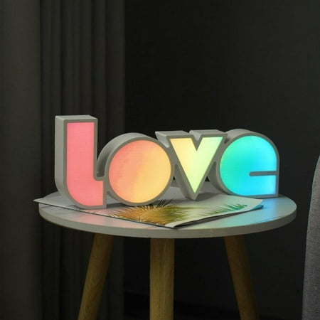 

ZUMUSEN LED LOVE Letter Light Box Proposal Advertisement Festival Layout LED Decorative Lights Family Bar Birthday Party Decorative Night Lights - Multicolor-03 36*14cm