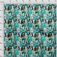 thumbnail image 4 of oneOone Polyester Spandex Turquoise Green Fabric Horse Sewing Material Print Fabric By The Yard 56 Inch Wide, 4 of 6