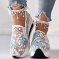thumbnail image 3 of Dakaela Womens Sneakers Platform Fashion Slip on Walking Shoes Breathable Running Mesh Loafers Blue 6, 3 of 6