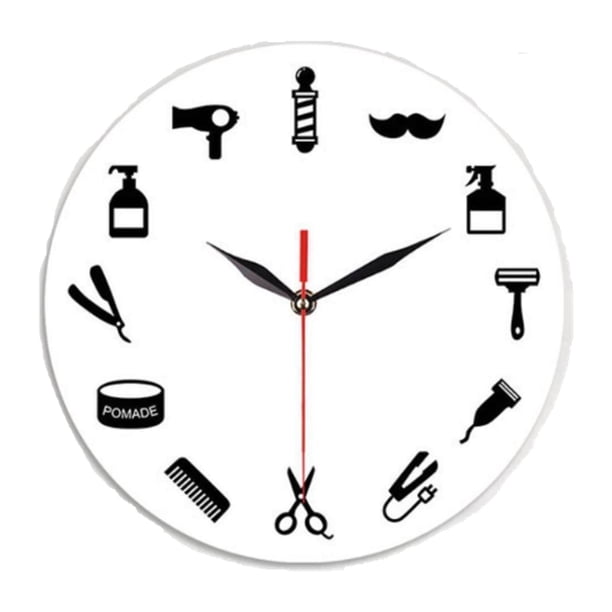 Reloj de pared de barbería, decoración de habitación, reloj de pared, reloj decorativo, reloj artístico de pared para cocina, dormitorio, sala de estar, barbería