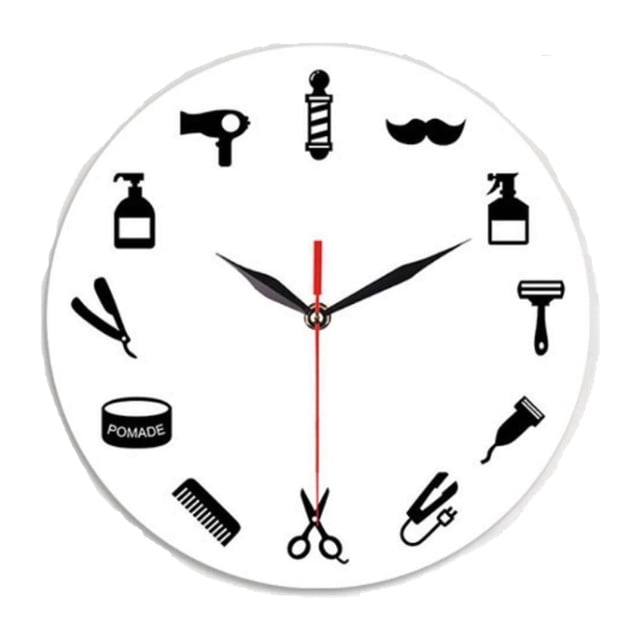 Reloj de Pared Soledad Decorativo de Barbería 30 cm x 30 cm