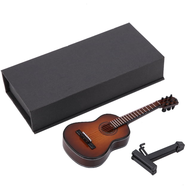 Modèle de Guitare Miniature Modèle de Guitare en Bois Miniature Guitare Modèle Mini Guitare Présentoir Compact et Léger