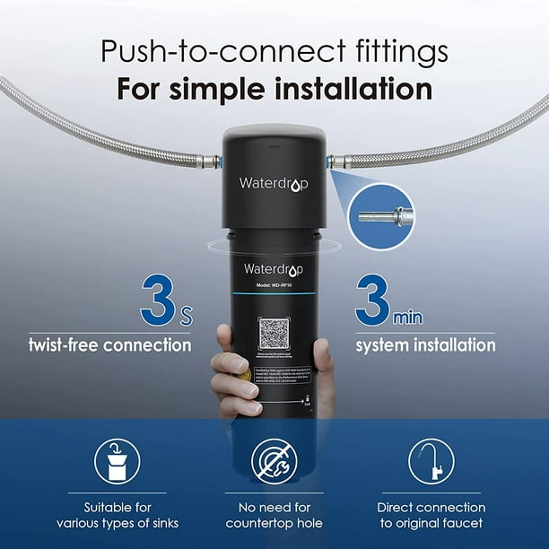 Robinet de filtre à Water – Système de filtre à eau sous comptoir 10UA,  connexion
