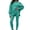 Green, variant on Zpanxa Sets for Women Clothing Two Piece Solid Crew Neck Long Sleeve Oversized Top and Leggings