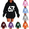thumbnail image 5 of Print 6 7 Pullover Hoodie, Thick Fleece Autumn Winter Unisex Sweatshirt, 5 of 9
